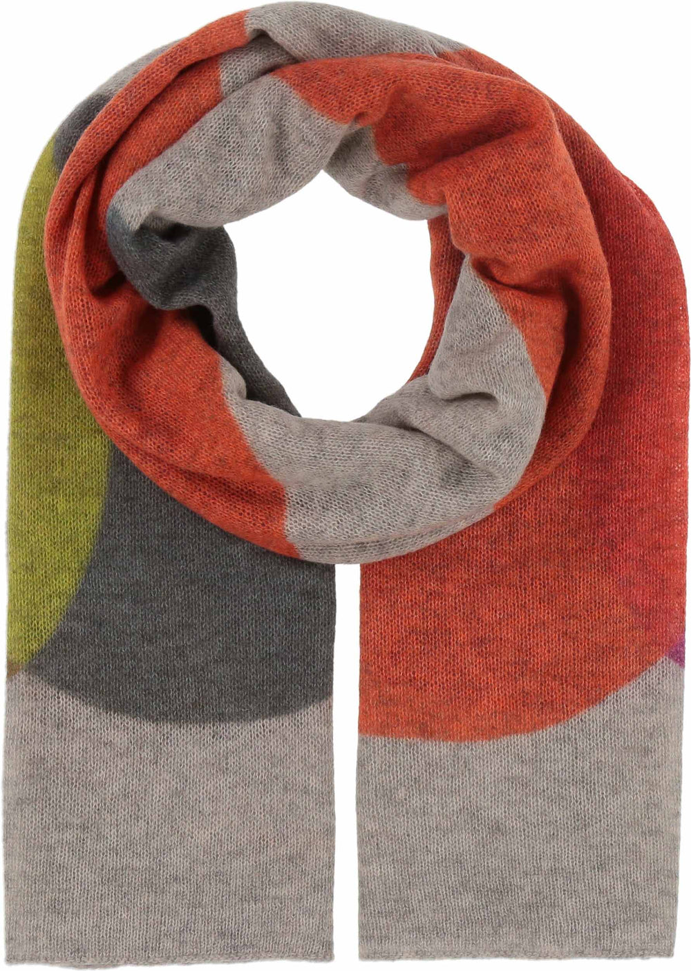 Signature Optical Dots Wool Wrap: Powder mint