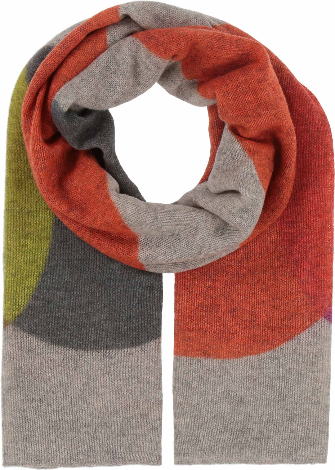 Signature Optical Dots Wool Wrap: Powder mint