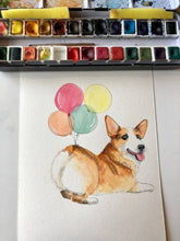 Load image into Gallery viewer, Corgi Butt Balloon - Funny Birthday Card
