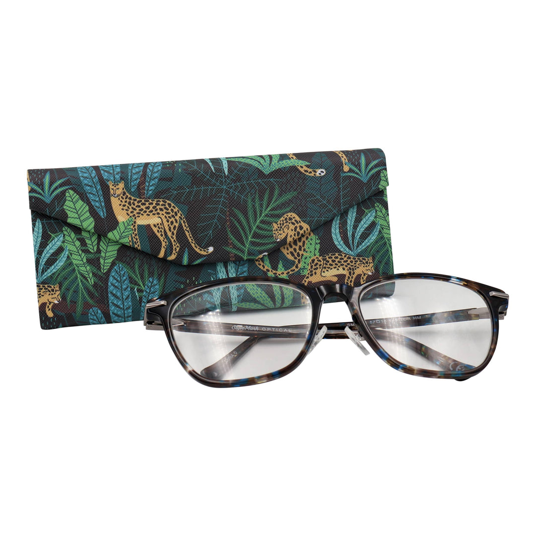 Cheetah Glasses Case – Fun, Magic – Vegan Leather