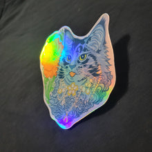 Load image into Gallery viewer, *Sticker: Crown Jeweller 4" holographic vinyl
