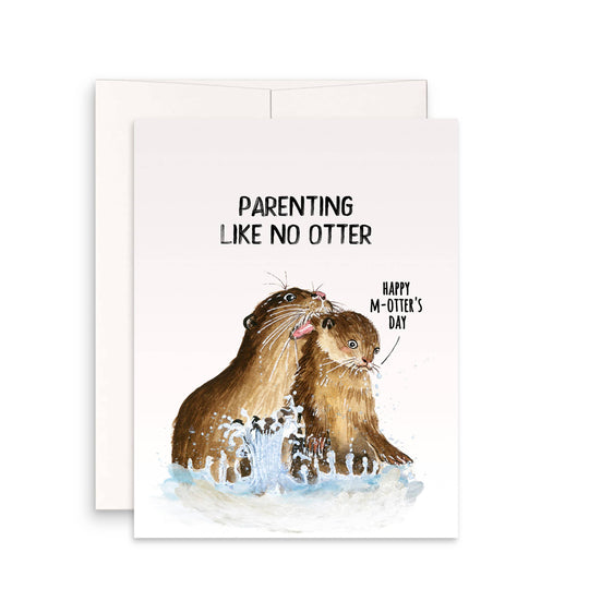Otter Mom Kid - Funny Mothers Day Card