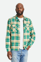Load image into Gallery viewer, Bowery Flannel - Washed Pine Needle/Washed Golden Brown/Off White
