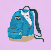 Load image into Gallery viewer, CatSport Backpack Cat - Clear Sticker
