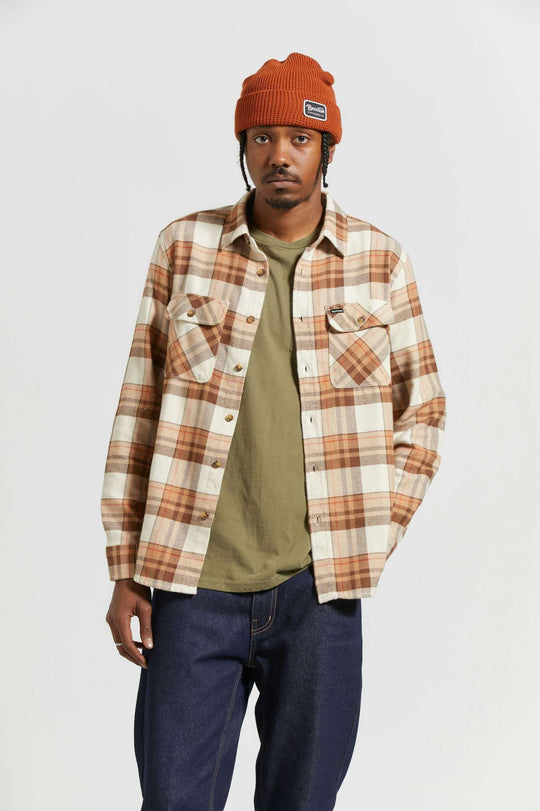 Bowery Flannel - Whitecap/Pinecone Brown/Burro Brown
