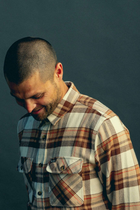 Bowery Flannel - Whitecap/Pinecone Brown/Burro Brown