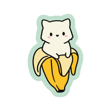 Load image into Gallery viewer, Adorable Banana Kitty Cate Cute High Quality Vinyl Sticker
