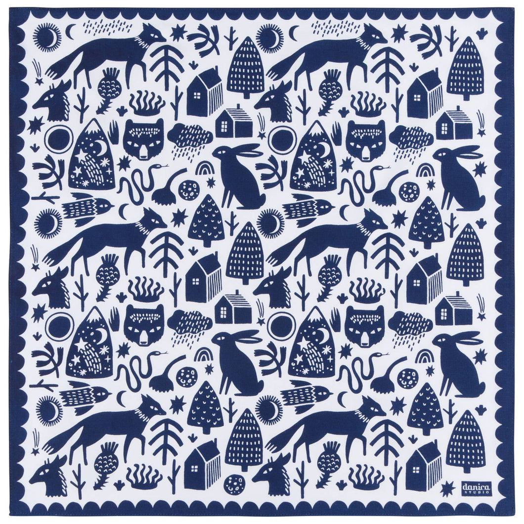 Danica Studio Timber Recycled Cotton Bandana 21 x 21 inches