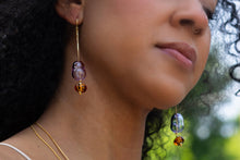 Load image into Gallery viewer, Lennox Dangle Earring - Hand Made Murano Lilac Glass
