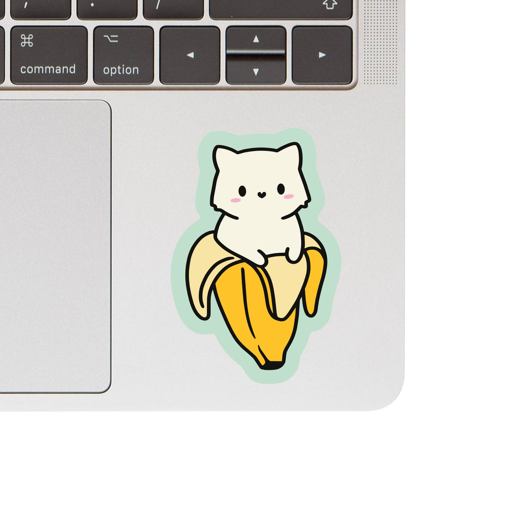 Adorable Banana Kitty Cate Cute High Quality Vinyl Sticker