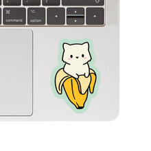 Load image into Gallery viewer, Adorable Banana Kitty Cate Cute High Quality Vinyl Sticker
