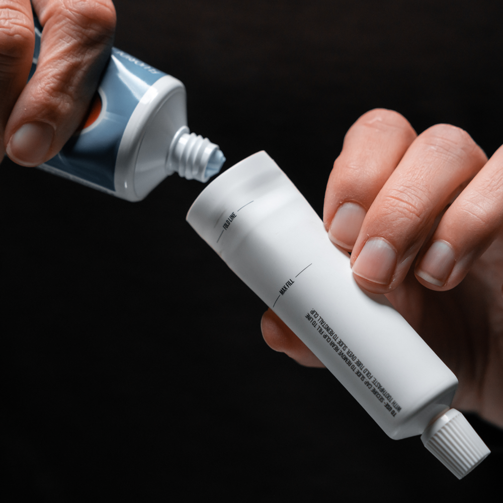 REFILLABLE TOOTHPASTE TUBES