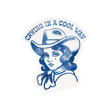 Load image into Gallery viewer, Crying Cowgirl Retro Western High Quality Vinyl Sticker
