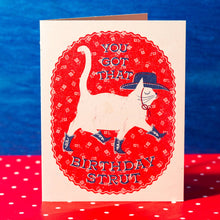Load image into Gallery viewer, Birthday Strut - Risograph Card
