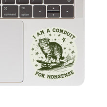 Load image into Gallery viewer, Silly Funny Kitty Cat High Quality Vinyl Sticker
