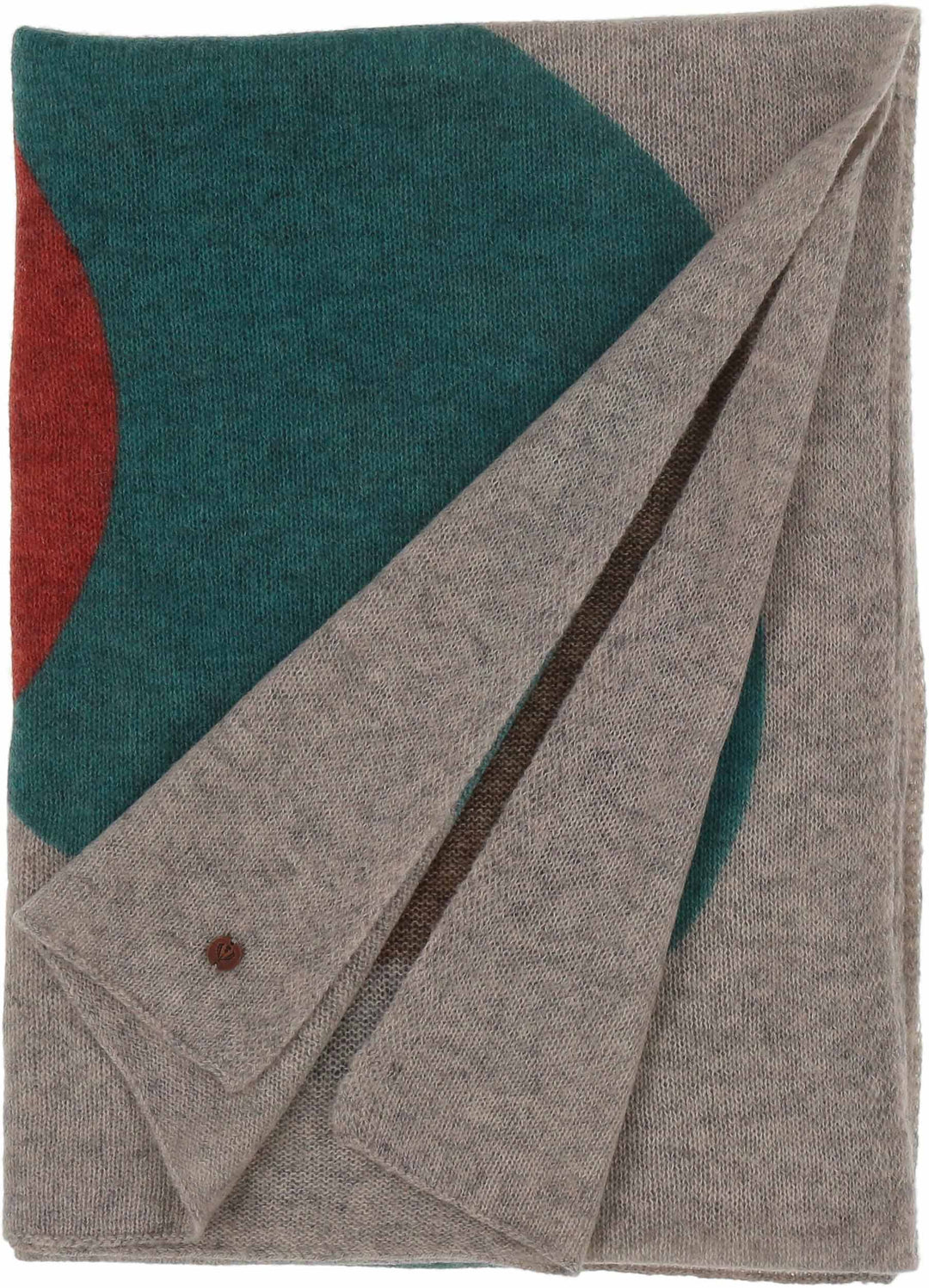 Signature Optical Dots Wool Wrap: Powder mint