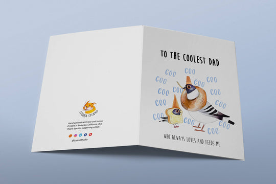 Pigeon Coo Dad - Fathers Day Card