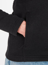 Load image into Gallery viewer, Women&#39;s Drop Line Fleece Jacket - Black
