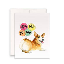 Load image into Gallery viewer, Corgi Butt Balloon - Funny Birthday Card
