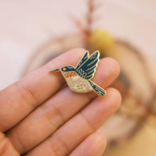 Load image into Gallery viewer, Hummingbird (Green) Enamel Pin
