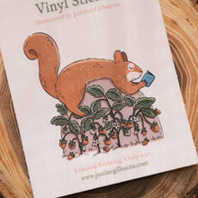 Load image into Gallery viewer, Bookish Squirrel Matte Vinyl Sticker
