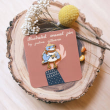 Load image into Gallery viewer, Birdwatcher / Birder Enamel Pin
