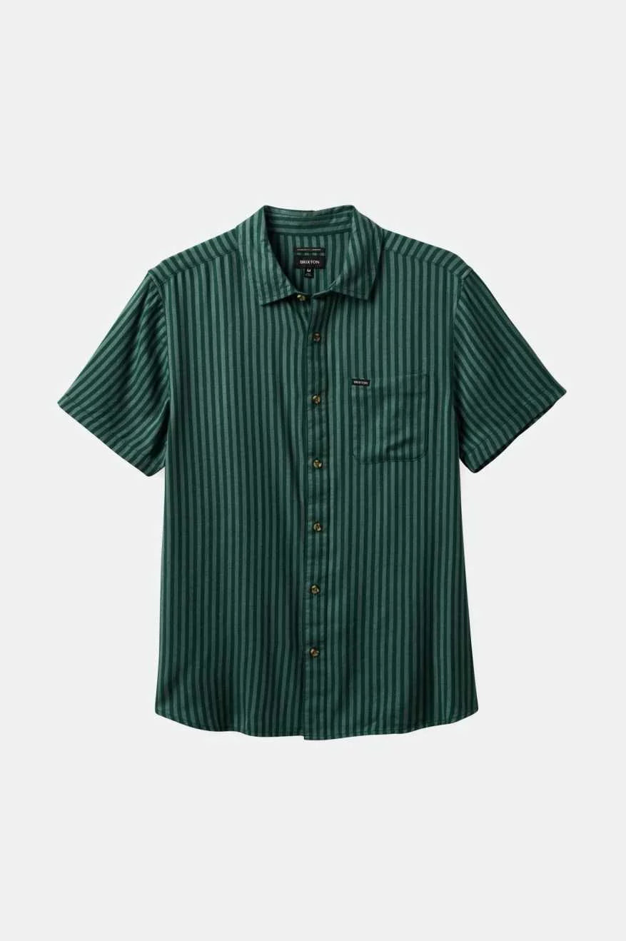 CHARTER HERRINGBONE STRIPE S/S WOVEN SHIRT