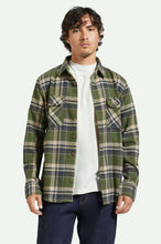 Load image into Gallery viewer, BOWERY FLANNEL - CYPRESS GREEN/WASHED NAVY/WHIT
