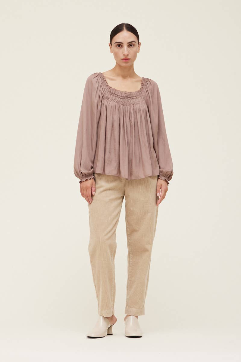 DUSTY ORCHID SATIN TOP