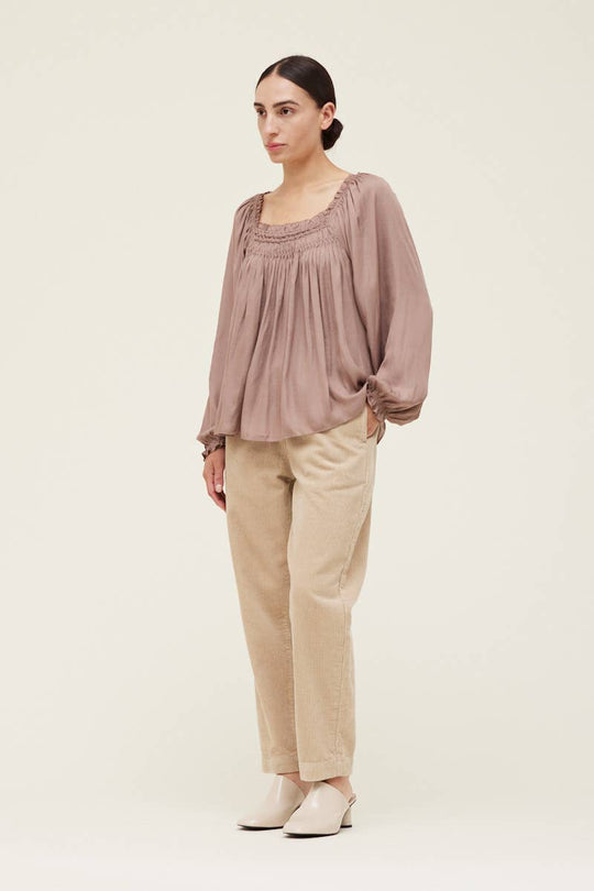 DUSTY ORCHID SATIN TOP