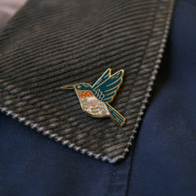 Load image into Gallery viewer, Hummingbird (Green) Enamel Pin
