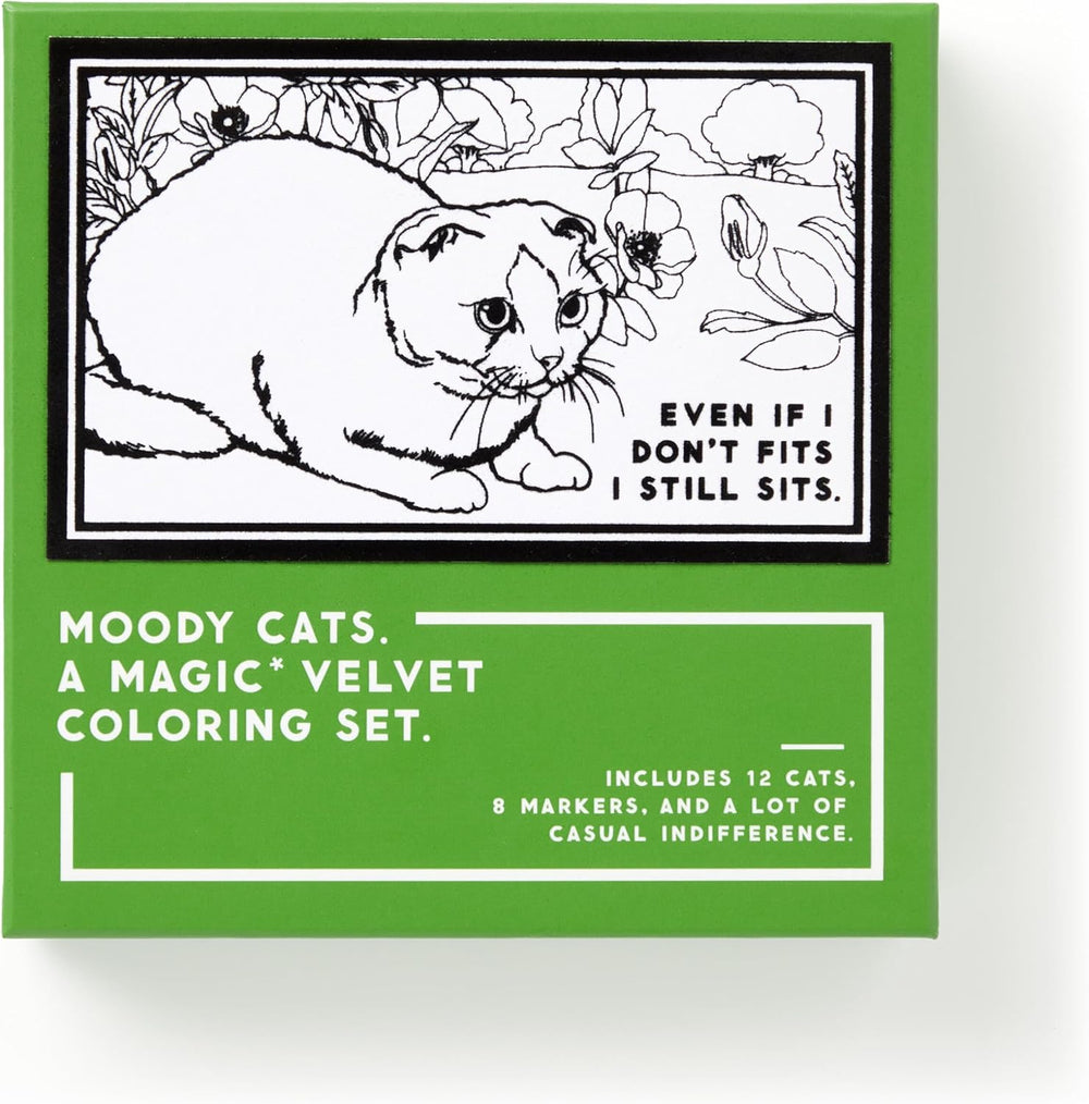 Moody Cats - Velvet Coloring Set
