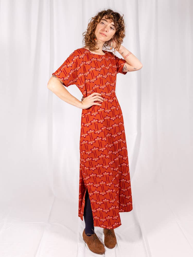 Aimee Maxi Dress Mod Daisy Spiced Coral