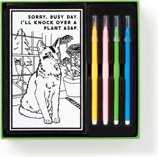 Moody Cats - Velvet Coloring Set
