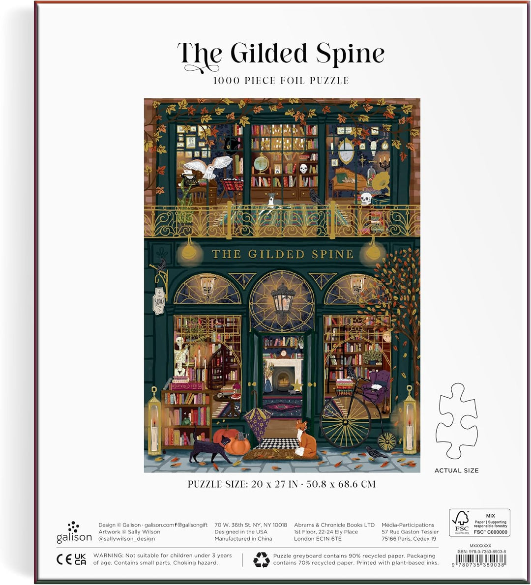 The Gilded Spine 1000 Piece Jigsaw Puzzle with Foil
