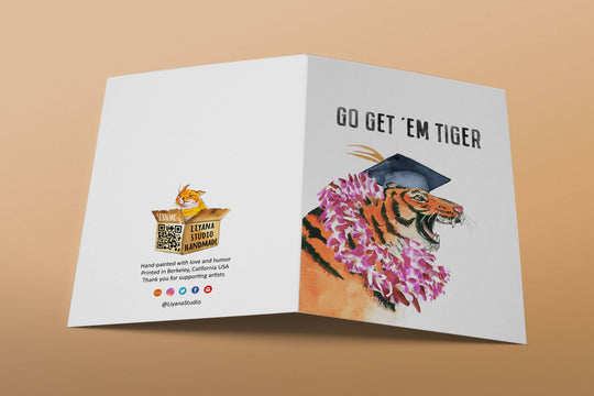 Go Get Em Tiger - Funny Graduation Card