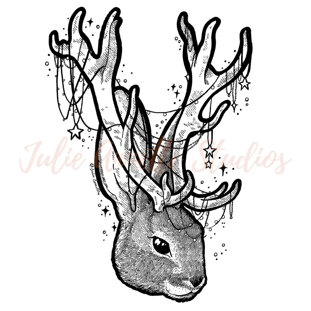 Starlight Jackalope 2x2 Die Cut Stickers