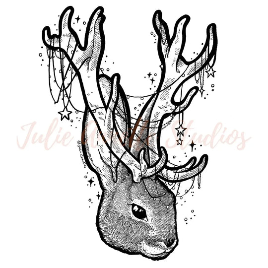 Starlight Jackalope 2x2 Die Cut Stickers