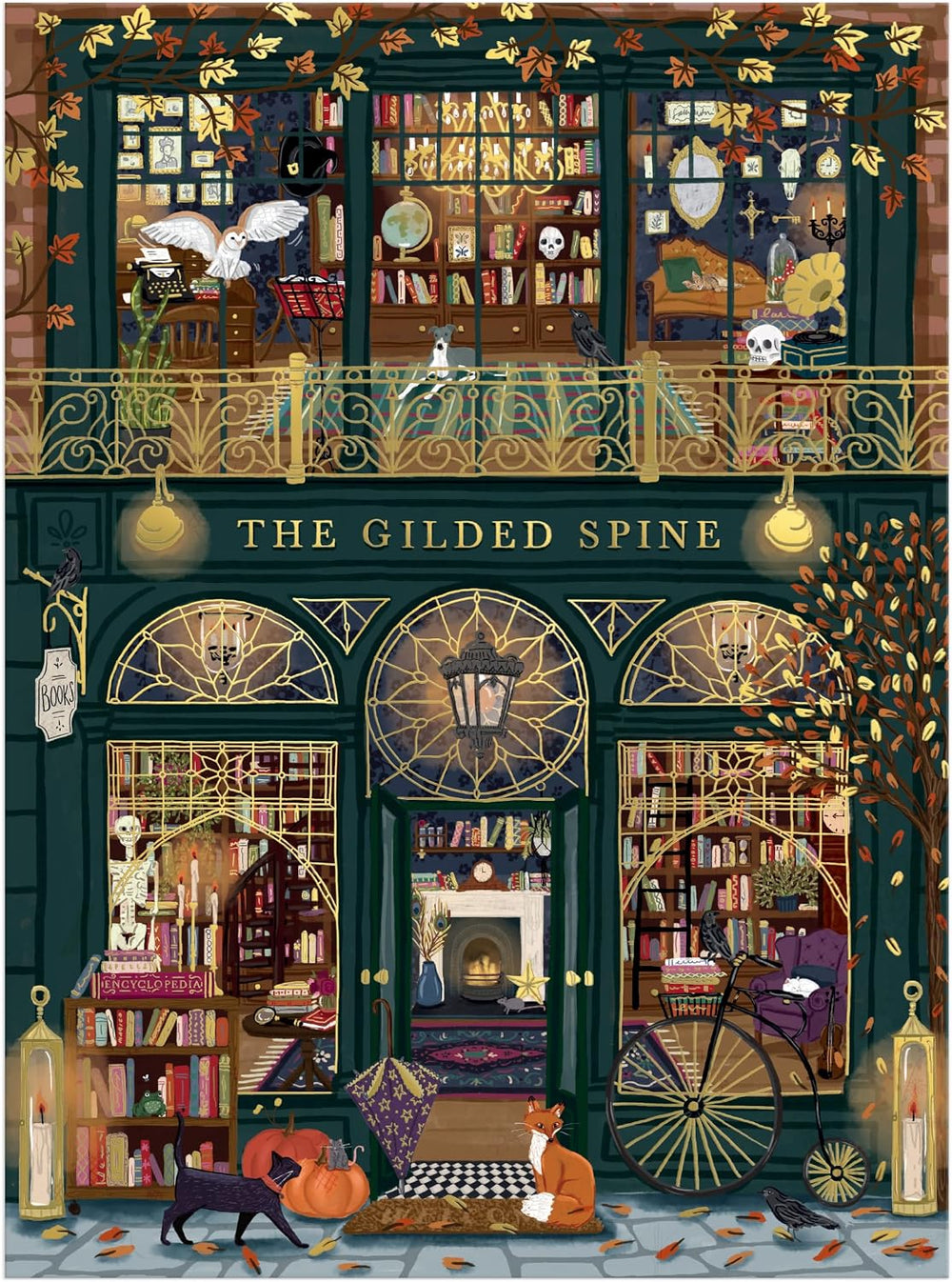 The Gilded Spine 1000 Piece Jigsaw Puzzle with Foil
