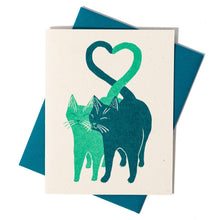 Load image into Gallery viewer, Love Cats - Risograph Card
