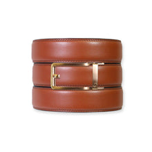 Load image into Gallery viewer, Chili Brown Leather Ratchet Belt &amp; Buckle Set
