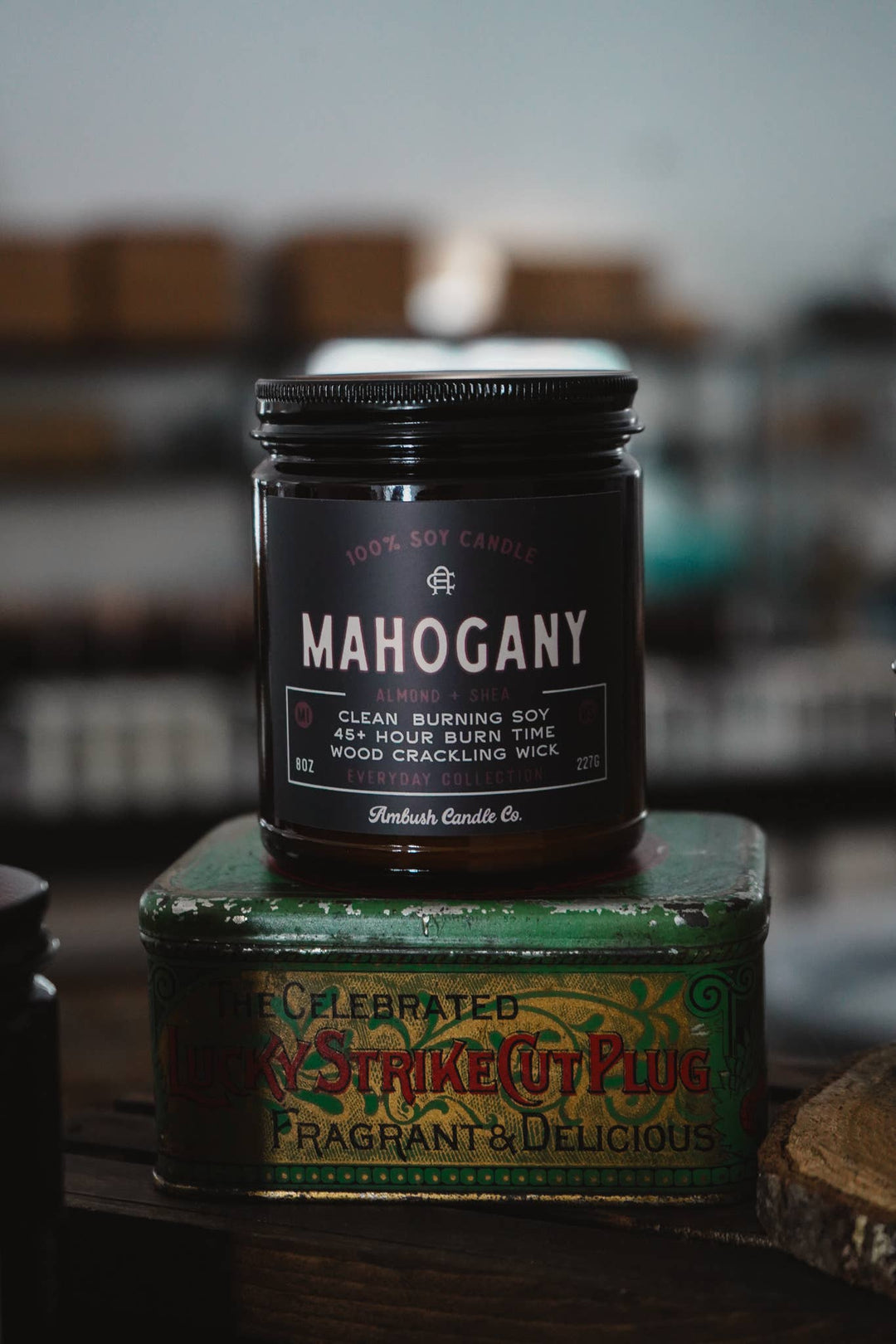 Mahogany | Almond + Shea 8oz Soy Candle