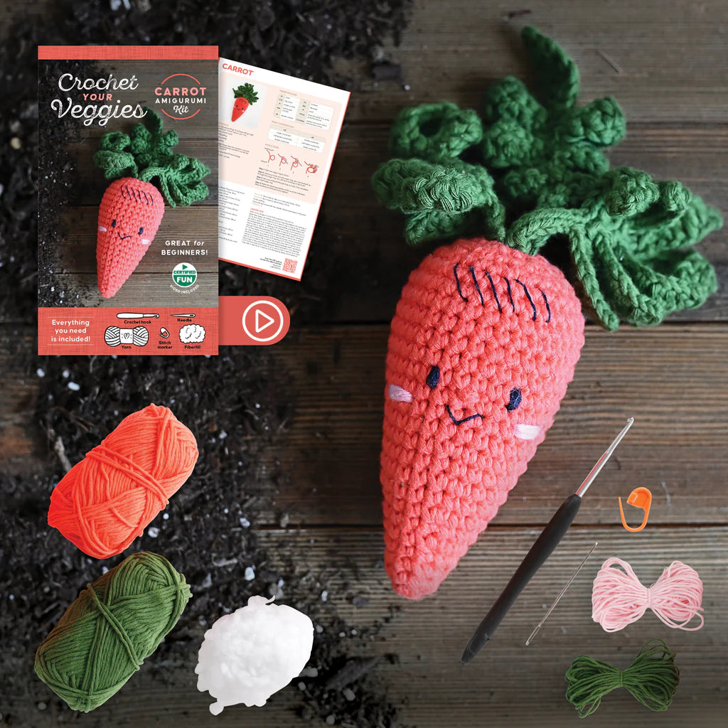 Crochet Your Veggies Amigurumi Kit - Carrot
