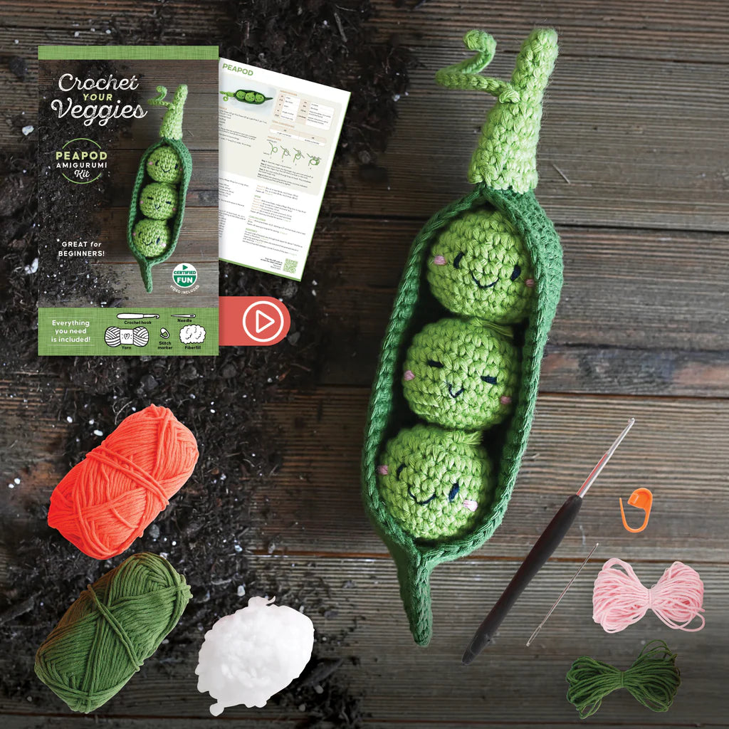 Crochet Your Veggies Amigurumi Kit - Peapod