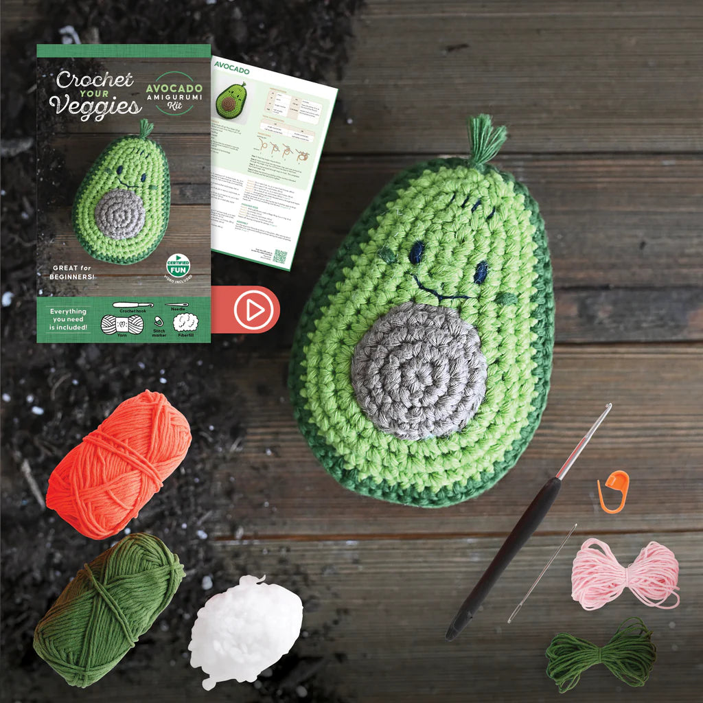 Crochet Your Veggies Amigurumi Kit - Avacado