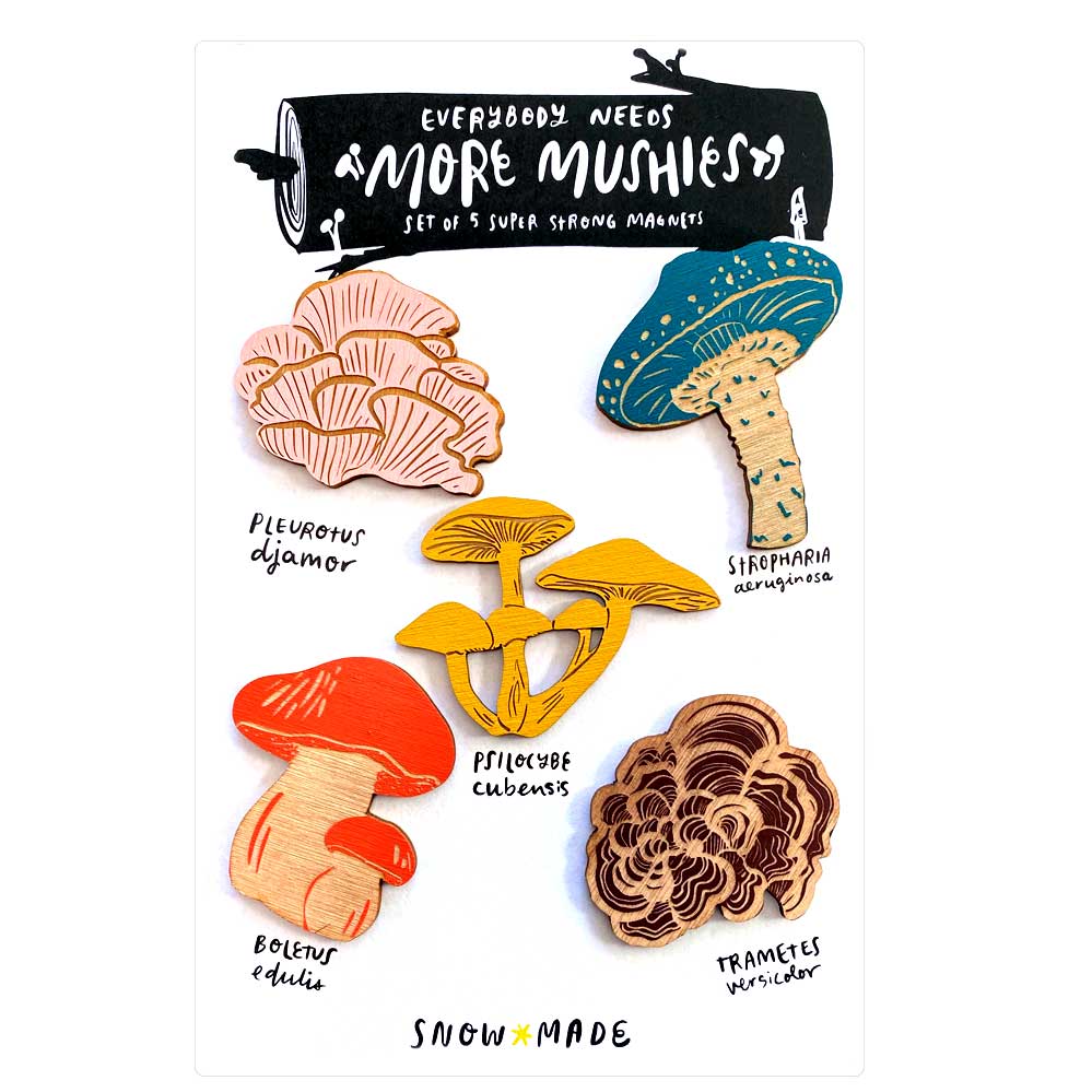 Mushroom - Series 2 - Set of 5 Magnets