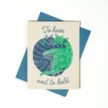 Load image into Gallery viewer, To Have And To Hold - Risograph Wedding Card

