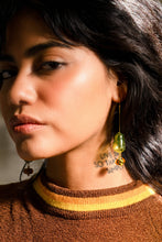 Load image into Gallery viewer, Lennox Dangle Earring - Hand Made Murano Green Glass
