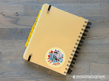 Load image into Gallery viewer, Go Away Raccoon Hex Sign PA Dutch Vinyl Sticker
