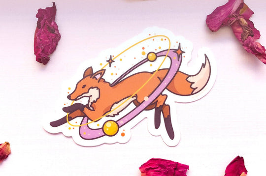 Cosmic Fox Clear Vinyl Sticker